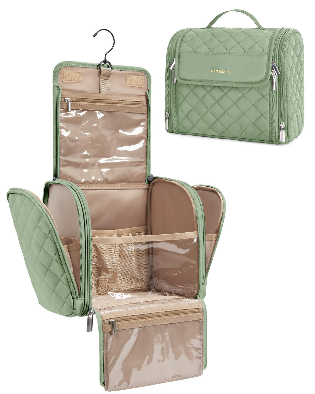 Hanging Travel Toiletry Bag with Water-Resistant Design