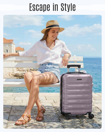 Carry-On Hardside Spinner Luggage with Expansion