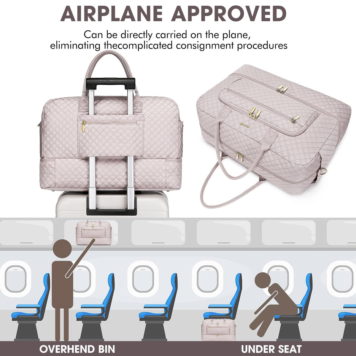 Women's Weekender Bag with Wet Pocket
