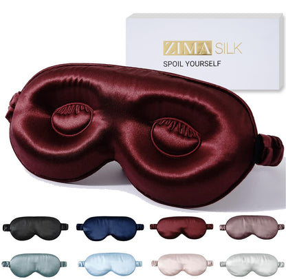 Mulberry Silk Sleep Mask with 3D Contoured Cups·