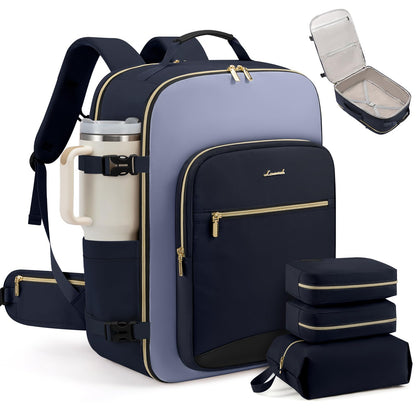 Carry-On Travel Backpack with Personal Item Design