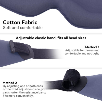 3D Contoured Sleep Mask with Memory Foam