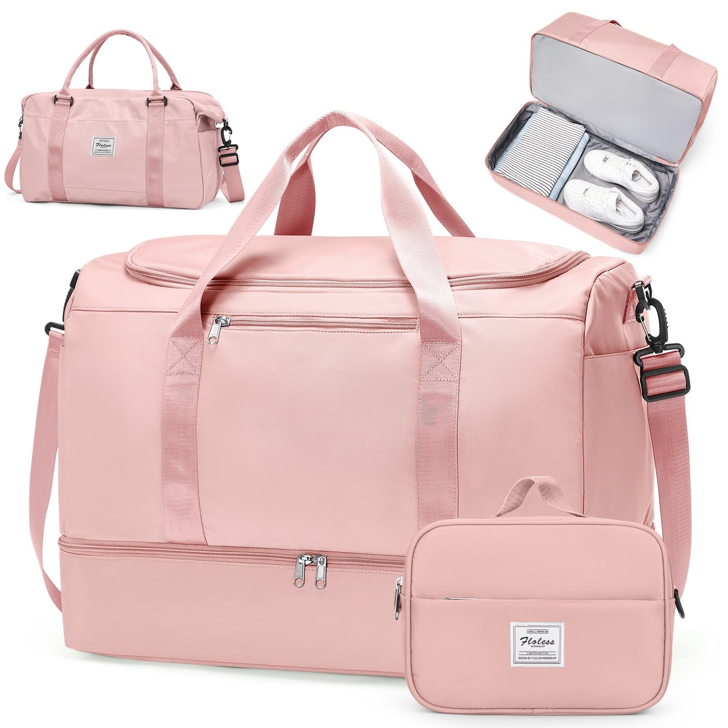 Large Weekender Bag with Shoe Compartment