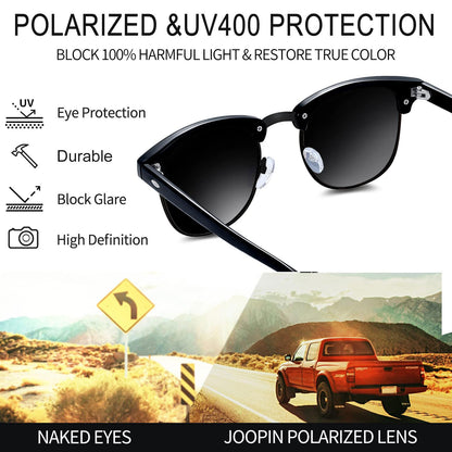 Browline Sunglasses with Vintage Half Frame Design