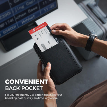 Leather Family Passport Wallet for 4–8 Passports