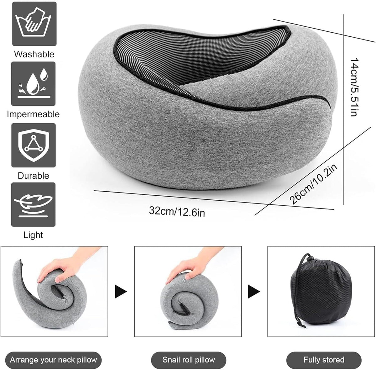 WEERSHUN Travel Pillows for Airplanes