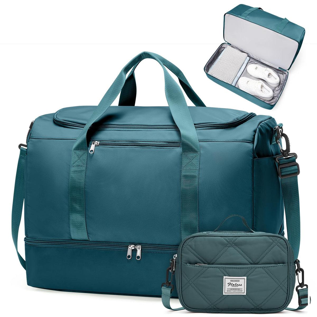 Large Weekender Bag with Shoe Compartment