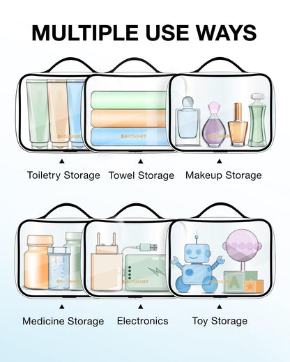 Clear TSA Toiletry Bag Set for Travel Essentials