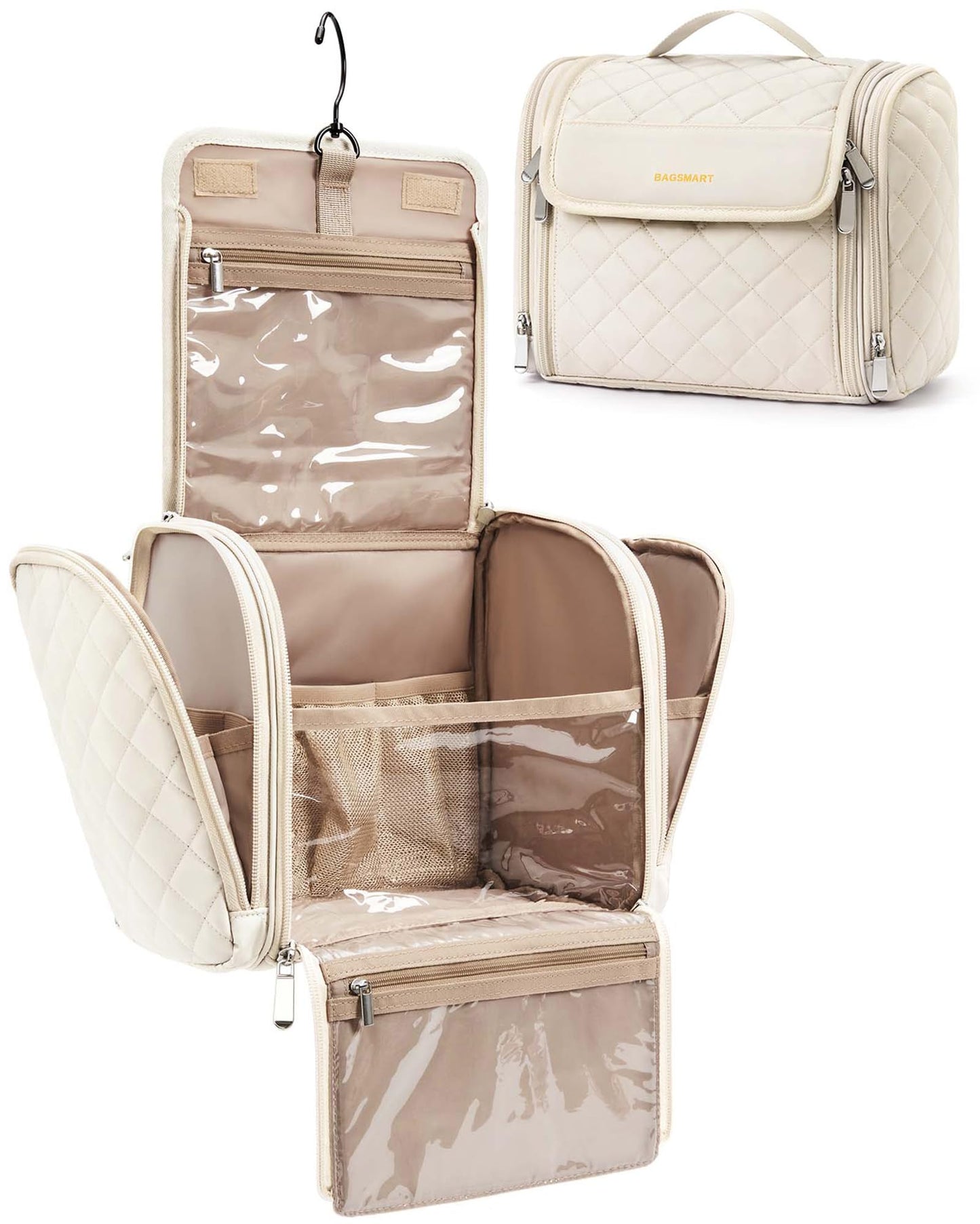 Hanging Travel Toiletry Bag with Water-Resistant Design