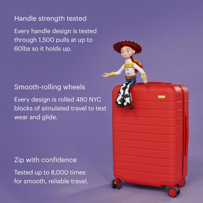 Carry-On Luggage with Smooth Spinner Wheels