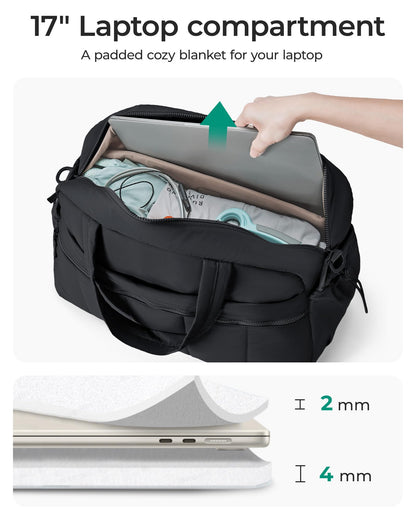 Women's Weekender Duffle Bag for Travel and Carry-On