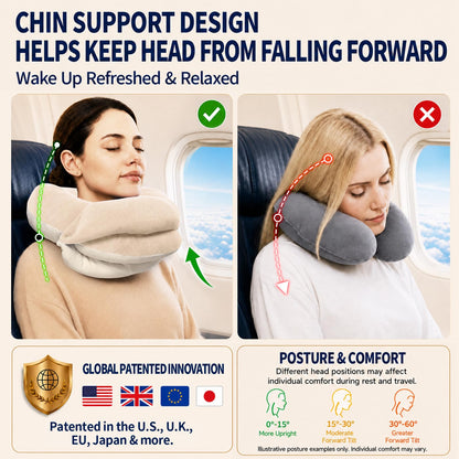 Kids Travel Neck Pillow with Chin Support