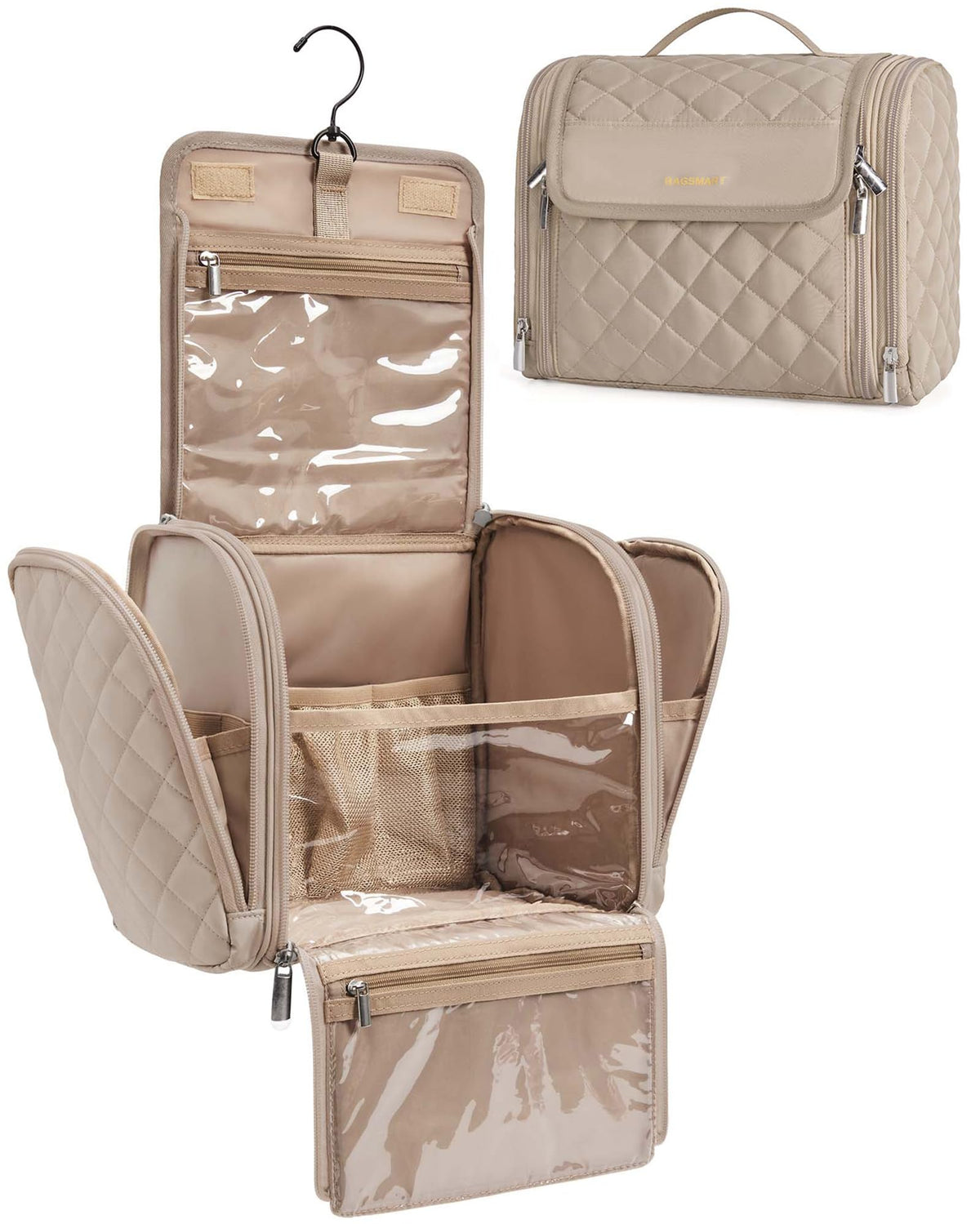 Hanging Travel Toiletry Bag with Water-Resistant Design