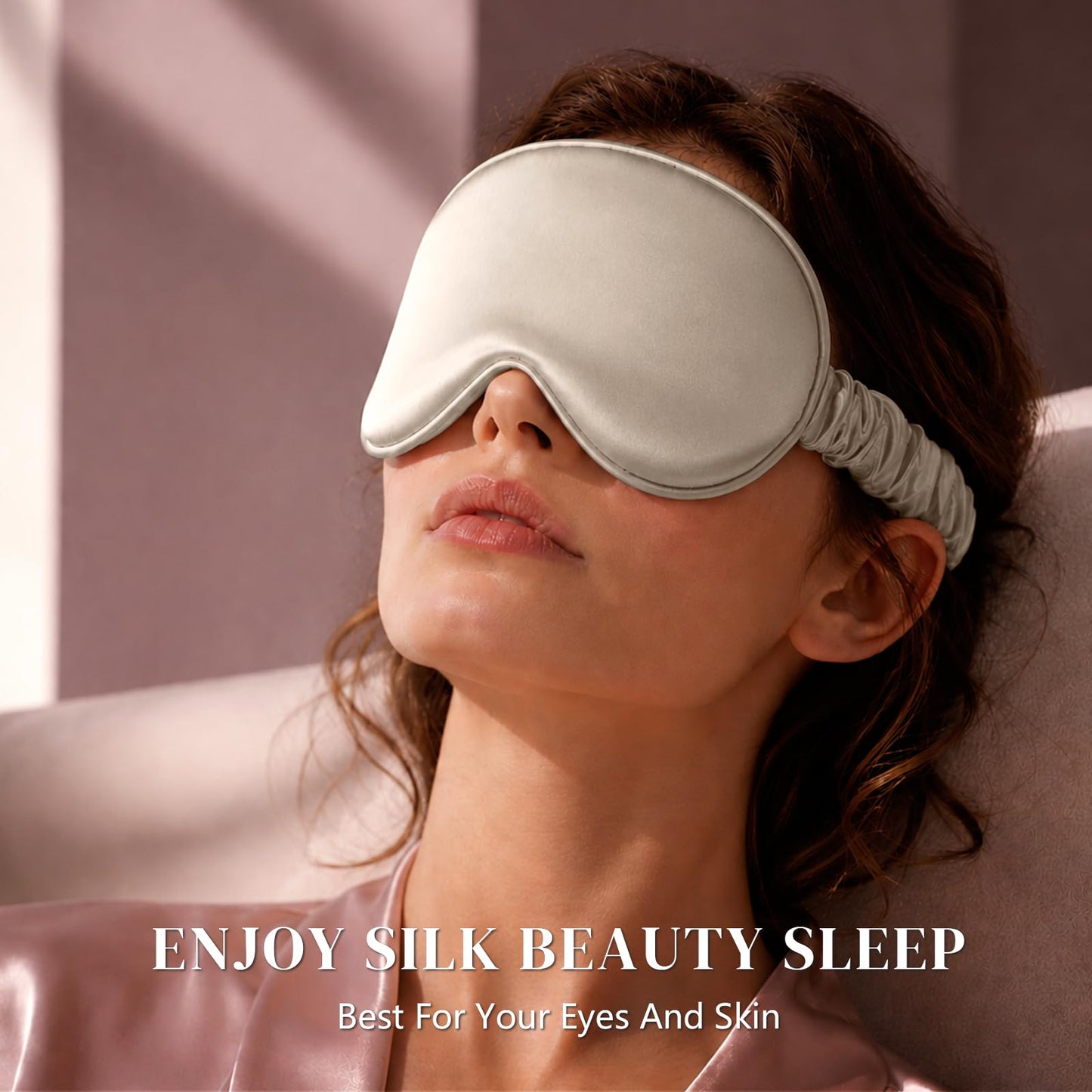 Mulberry Silk Sleep Mask with 3D Contoured Cups·