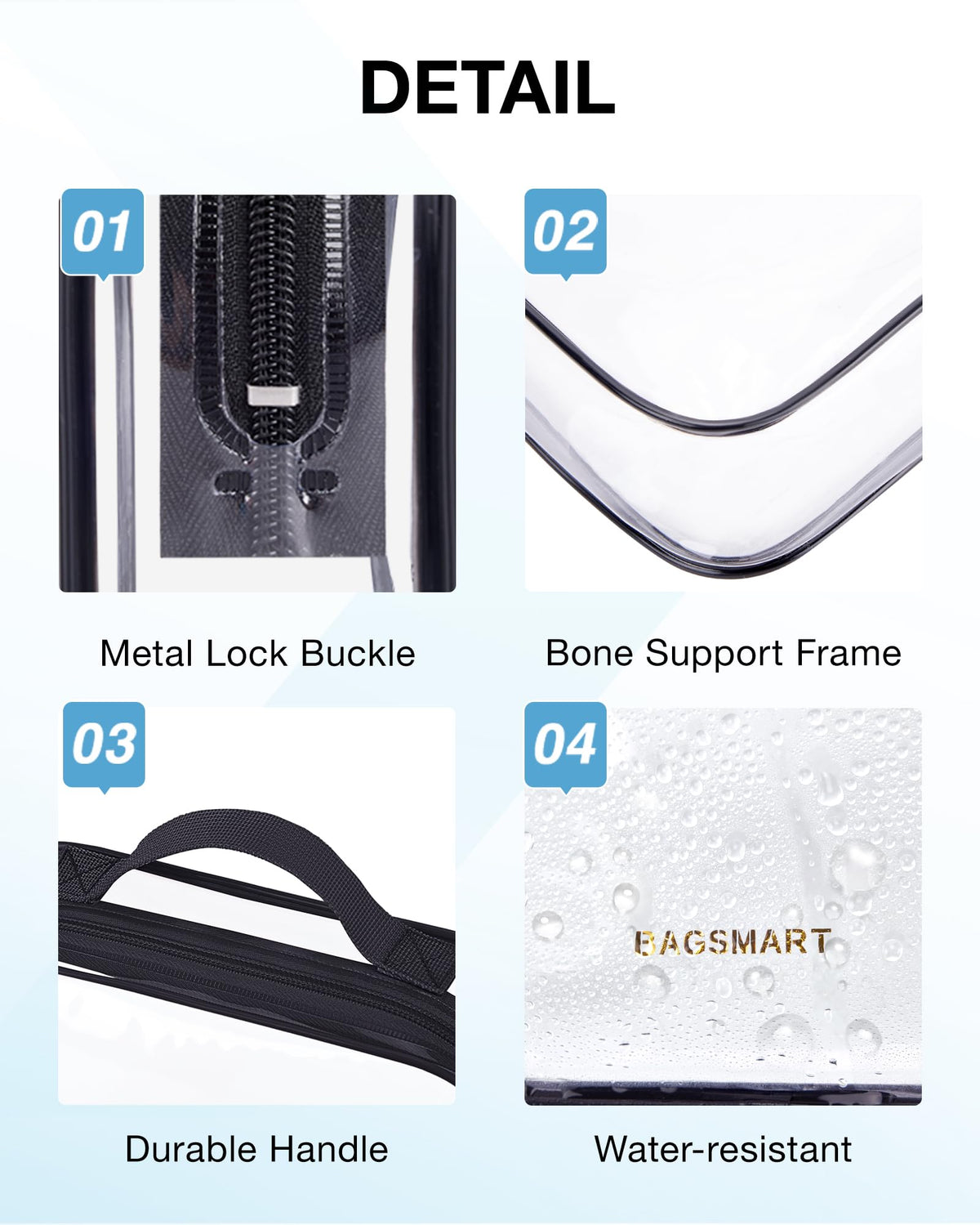 Clear TSA Toiletry Bag Set for Travel Essentials