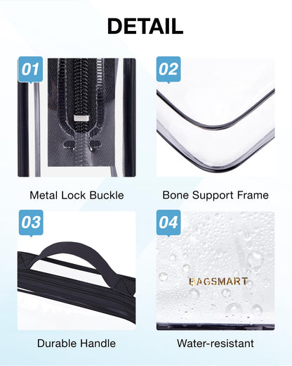 Clear TSA Toiletry Bag Set for Travel Essentials
