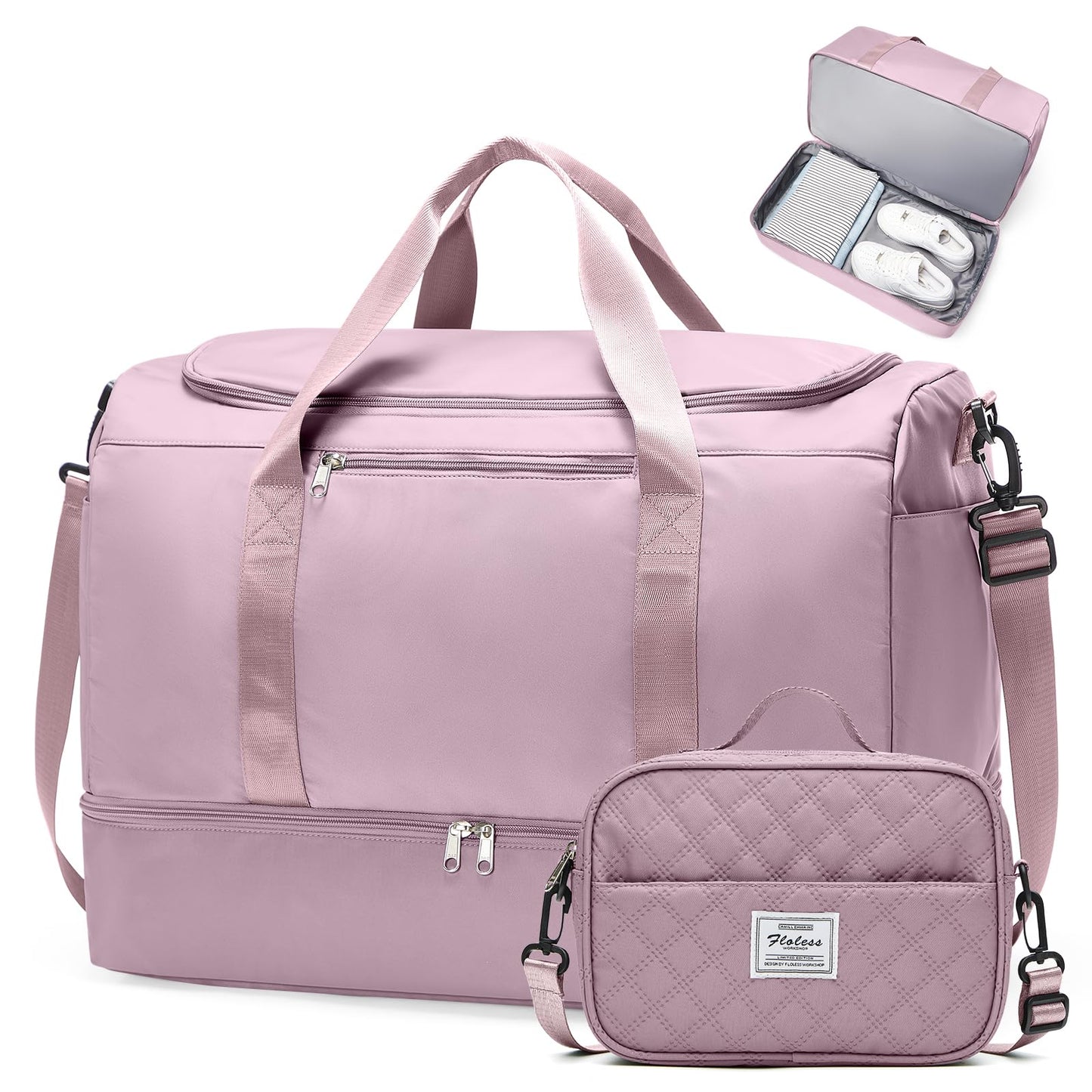 Large Weekender Bag with Shoe Compartment