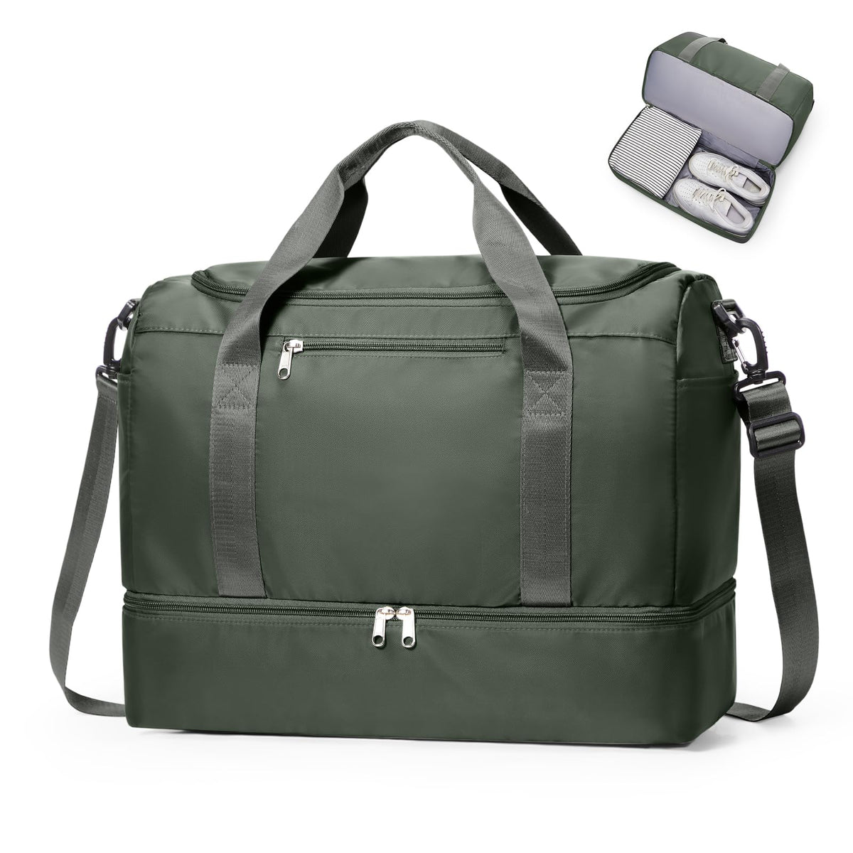 Large Weekender Bag with Shoe Compartment