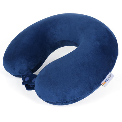 Memory Foam Travel Neck Pillow with Adjustable Support