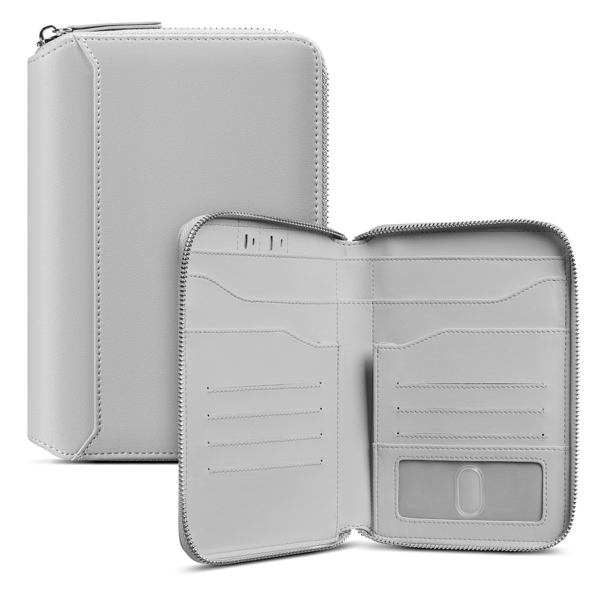 Leather Family Passport Wallet for 4–8 Passports