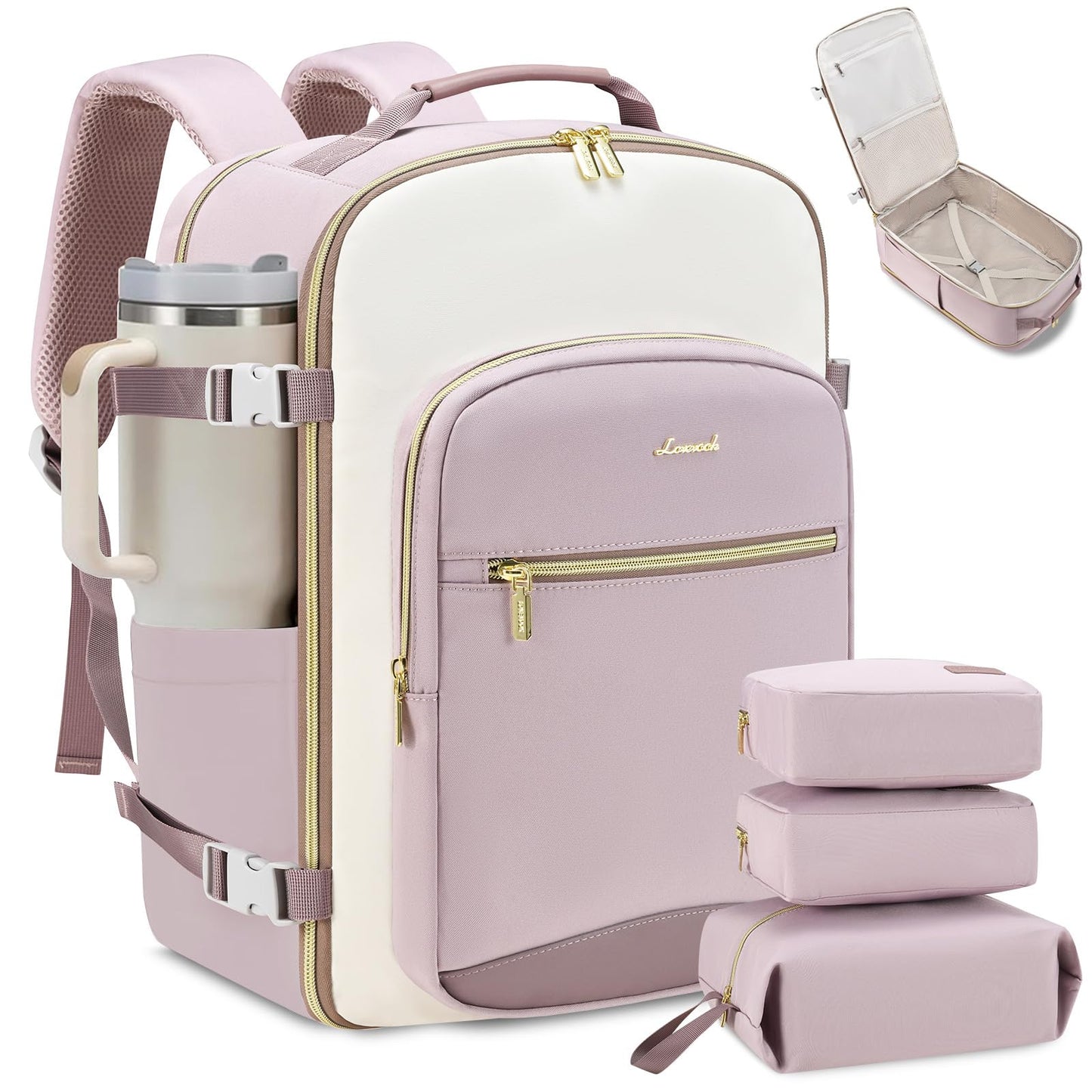 Carry-On Travel Backpack with Personal Item Design