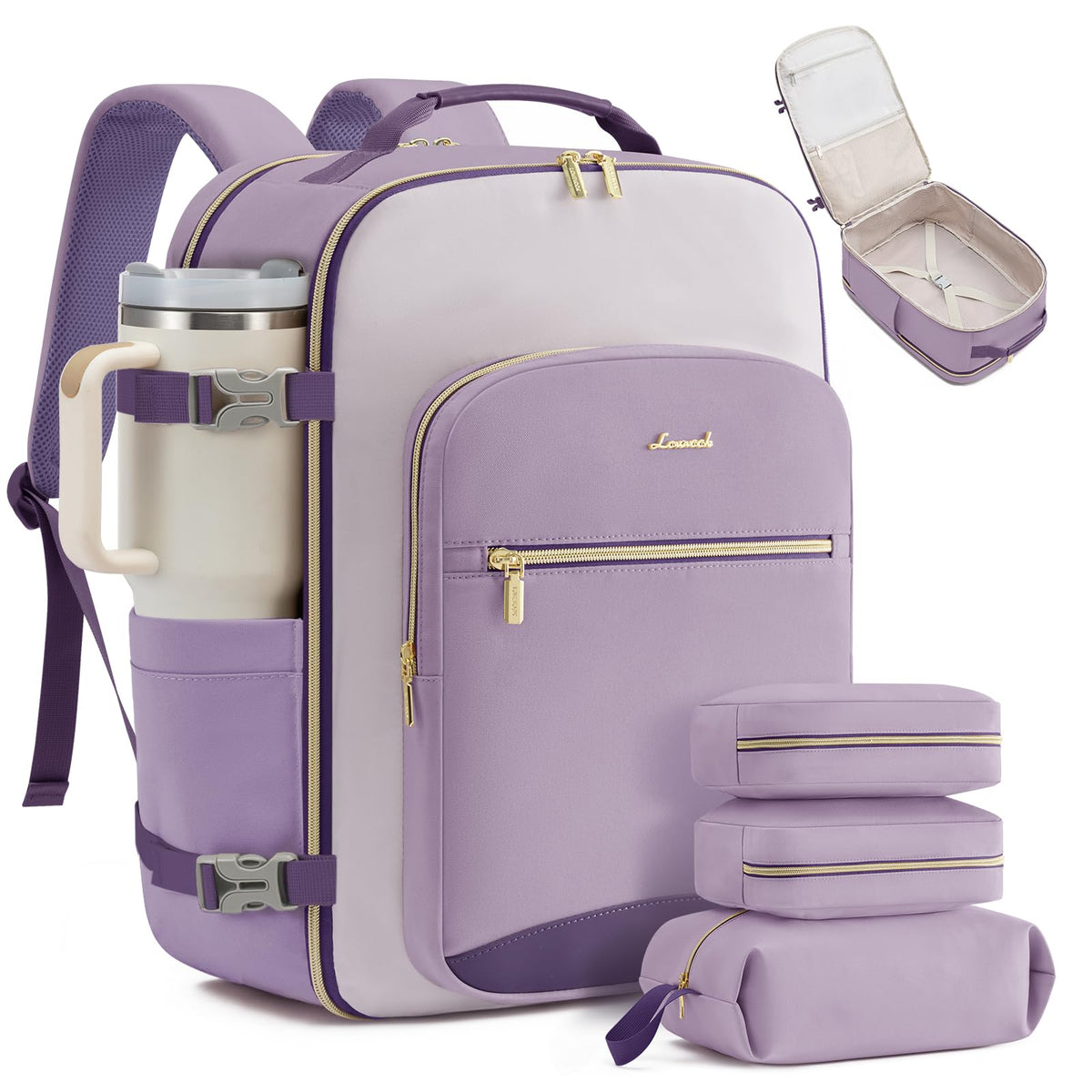 Carry-On Travel Backpack with Personal Item Design