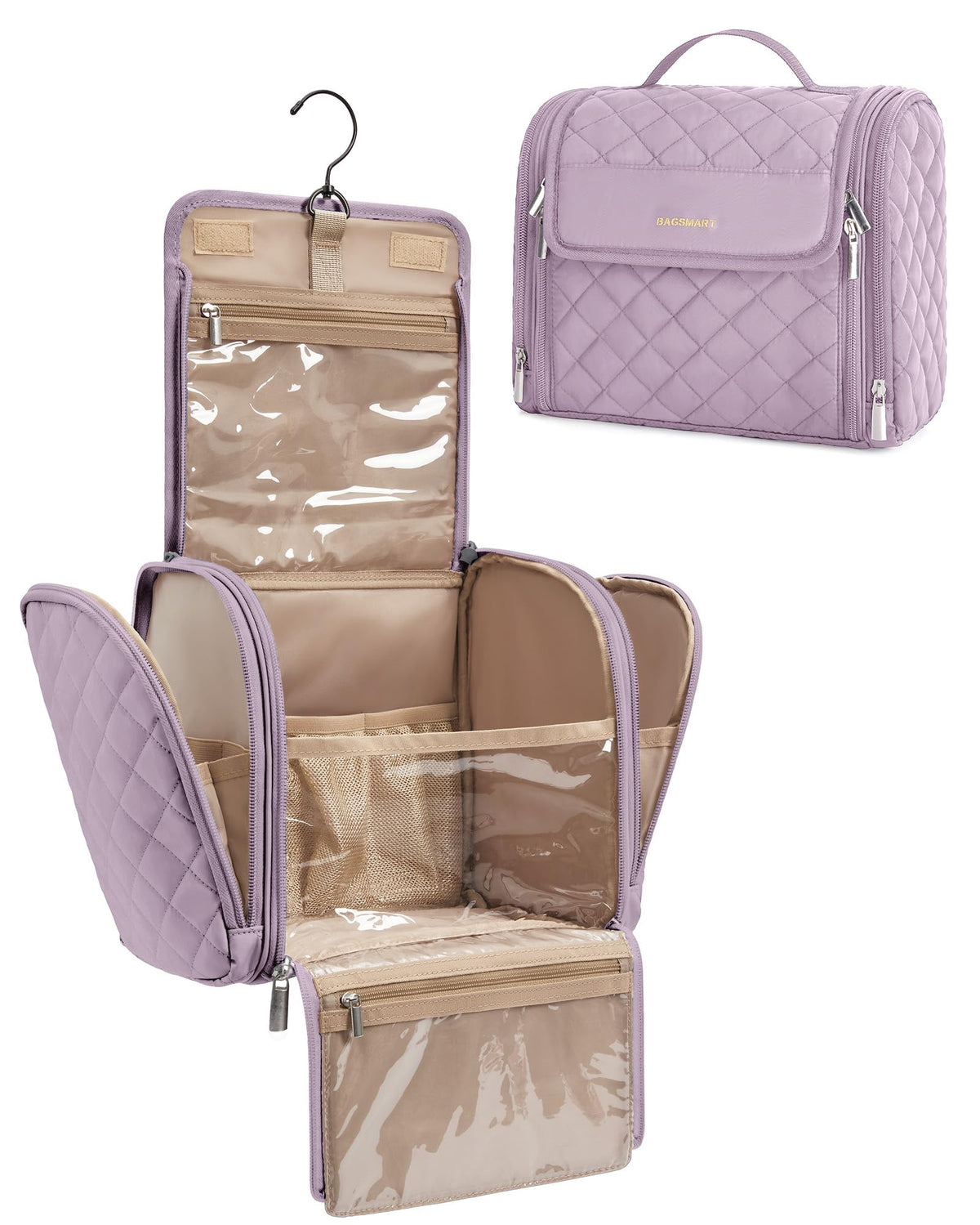 Hanging Travel Toiletry Bag with Water-Resistant Design
