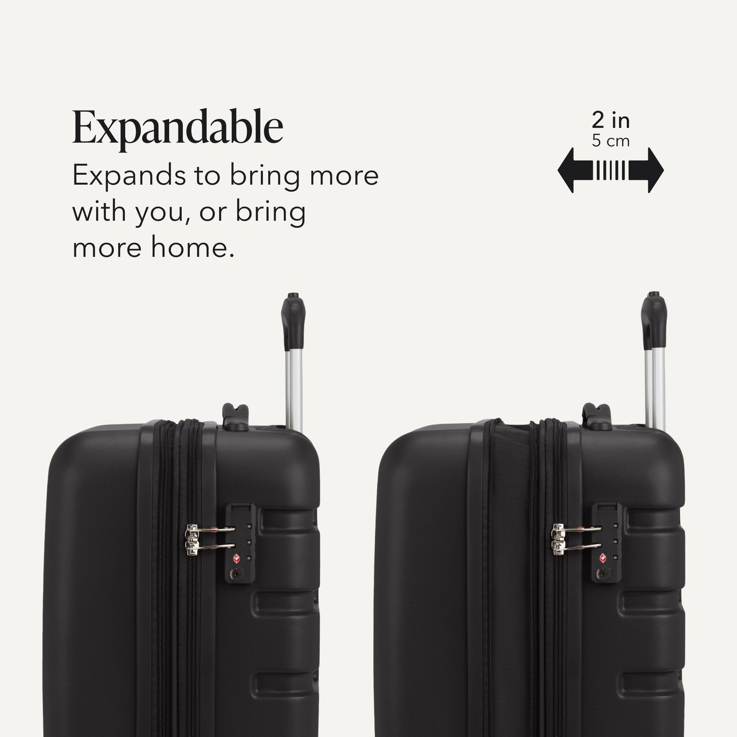 Hardside Carry-On Luggage with Built-In Cupholder