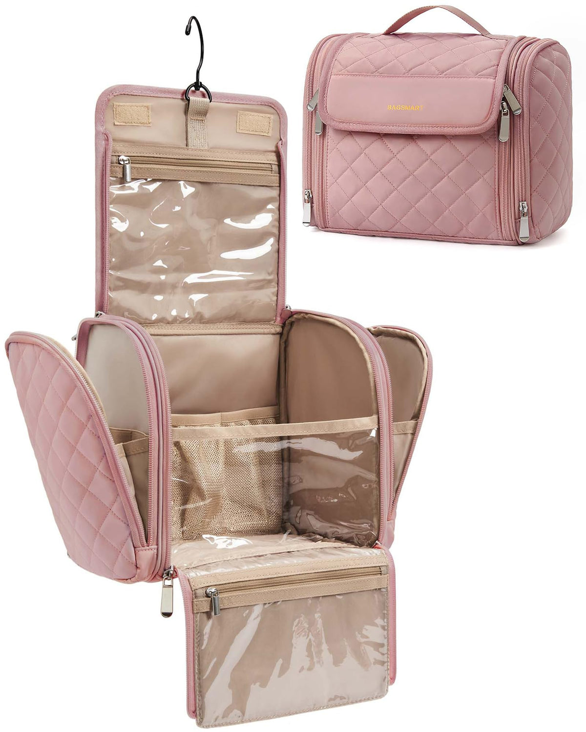 Hanging Travel Toiletry Bag with Water-Resistant Design