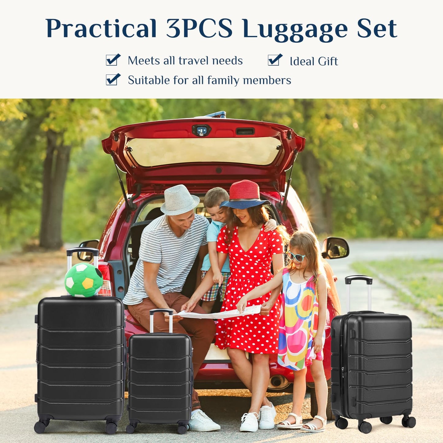 Hardside Luggage Set with Spinner Wheels and TSA Lock
