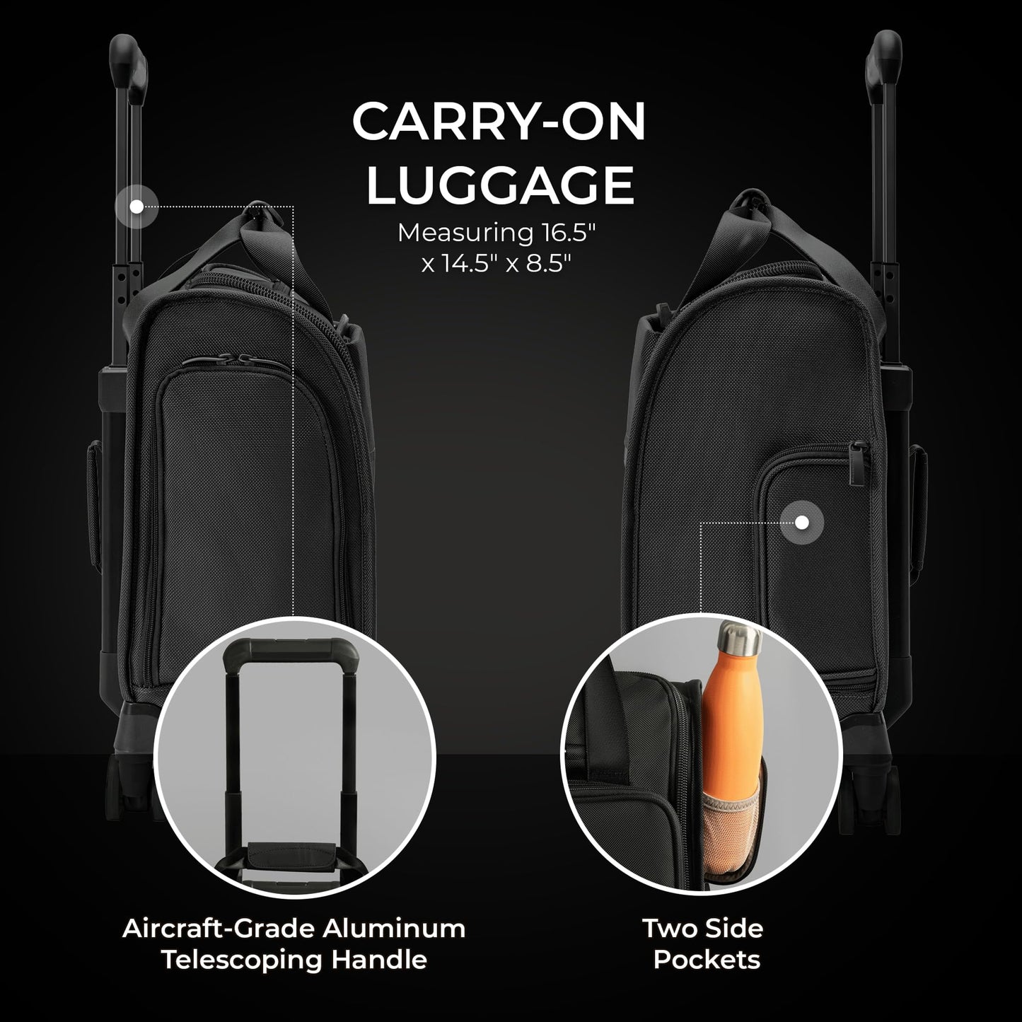 Premium Spinner Luggage with Smooth Rolling Wheels