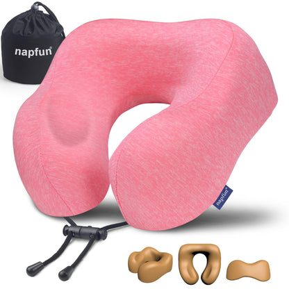 Memory Foam Travel Neck Pillow for Airplane Comfort