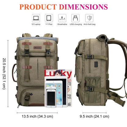 45L Carry-On Travel Backpack with Spacious Design
