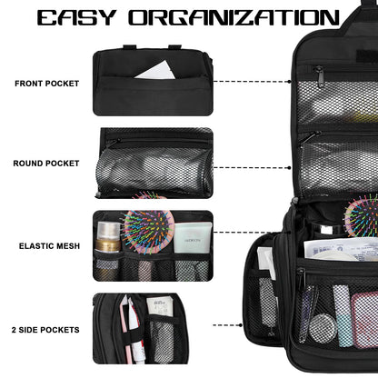 Hanging Toiletry Bag with 10-Compartment Organizer