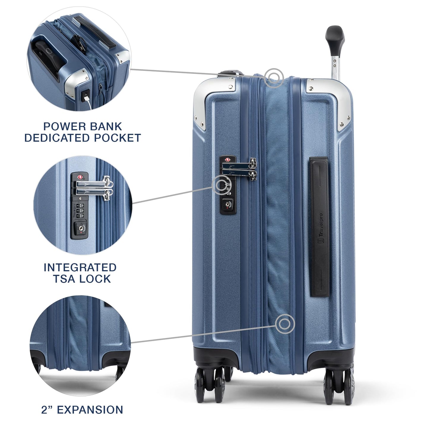 Hardside Spinner Luggage with TSA Lock and Expansion