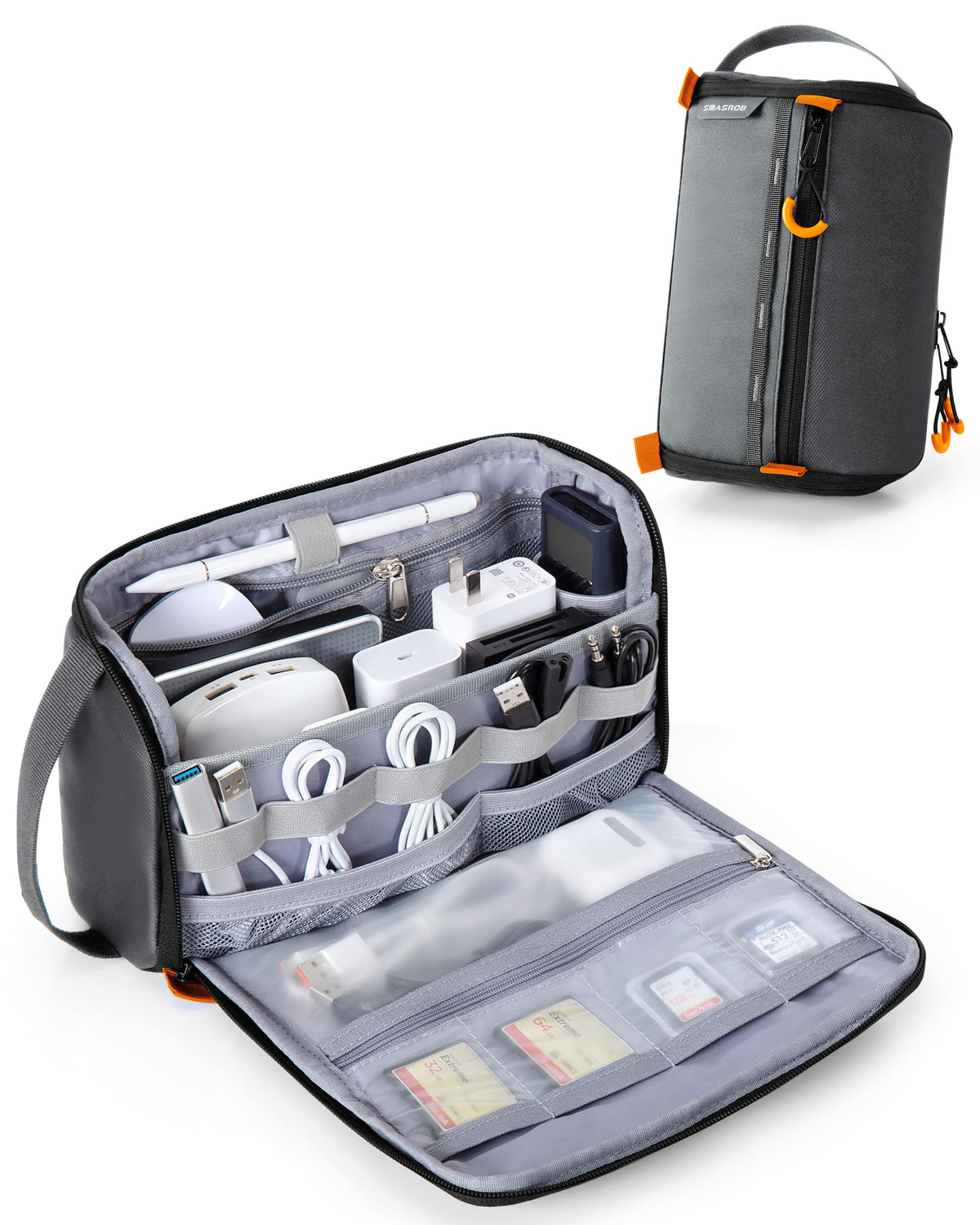 Tech Organizer Travel Case for Chargers and Cables