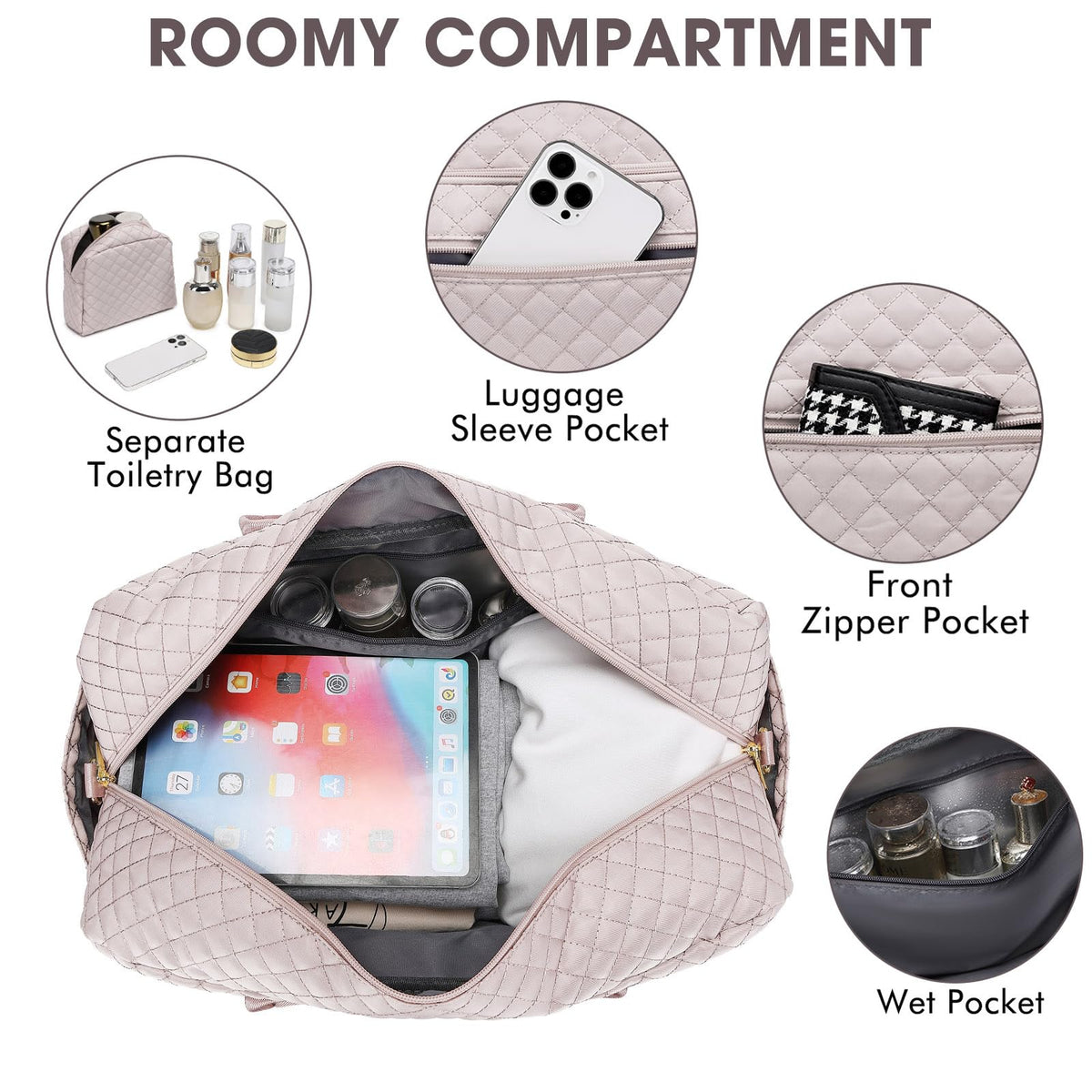 Women's Weekender Bag with Wet Pocket