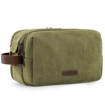 Men's Canvas Toiletry Bag with Water-Resistant Design