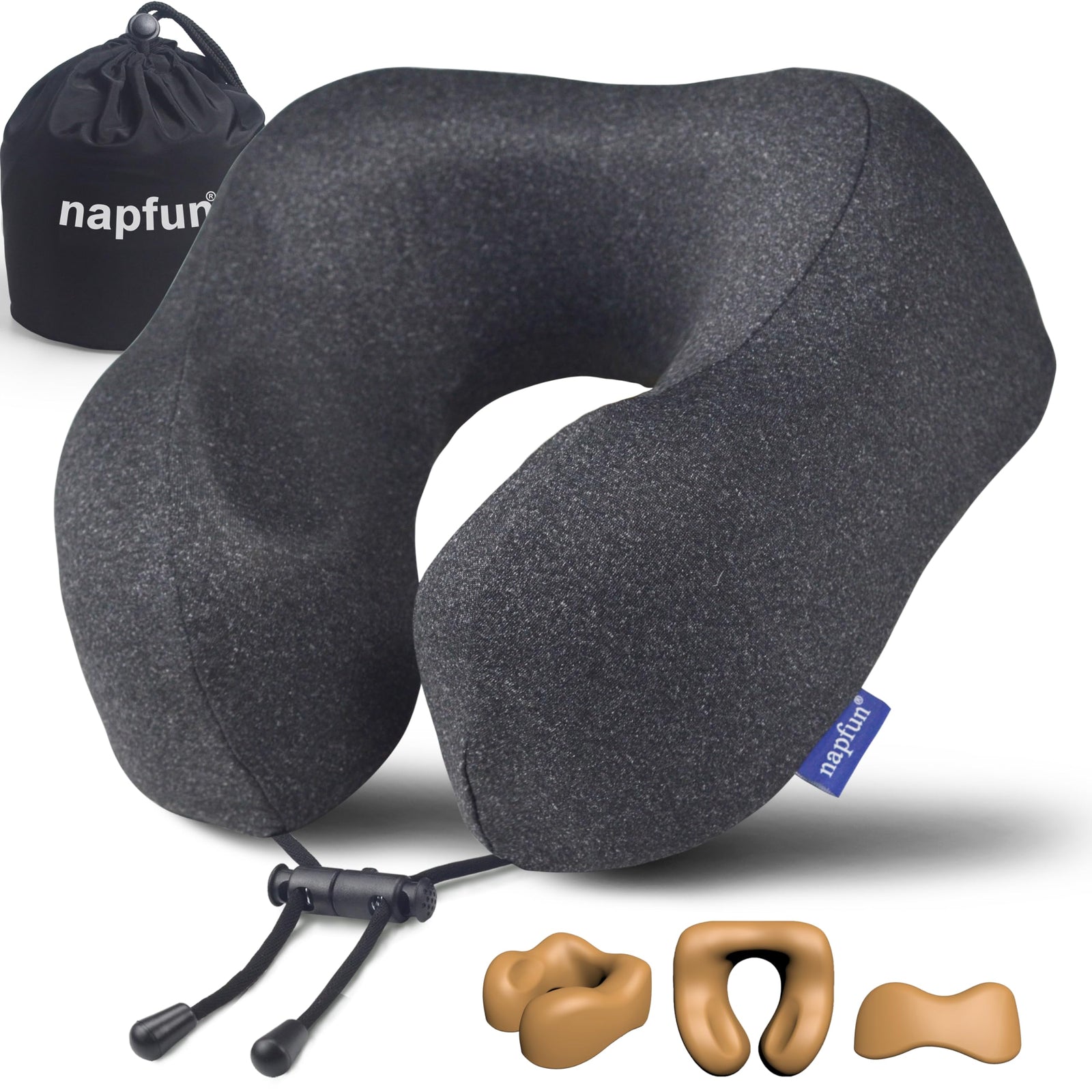 Memory Foam Travel Neck Pillow for Airplane Comfort