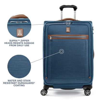 Softside Checked Luggage with 8-Wheel Spinner