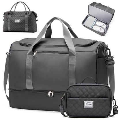 Large Weekender Bag with Shoe Compartment