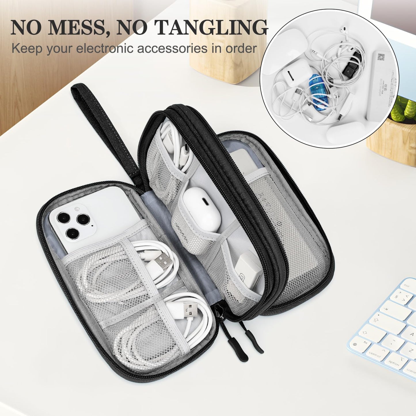 Travel Tech Organizer Pouch for Cables and Accessories