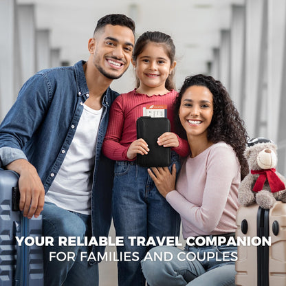 Leather Family Passport Wallet for 4–8 Passports
