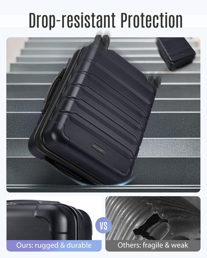 Carry-On Hardside Spinner Luggage with Expansion
