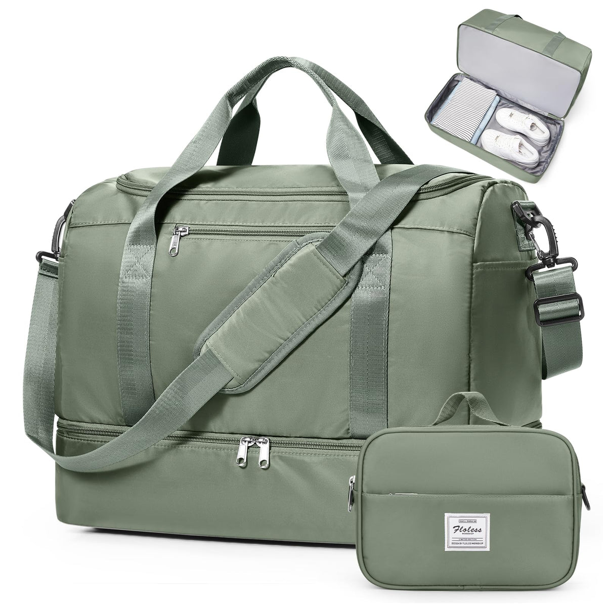 Large Weekender Bag with Shoe Compartment