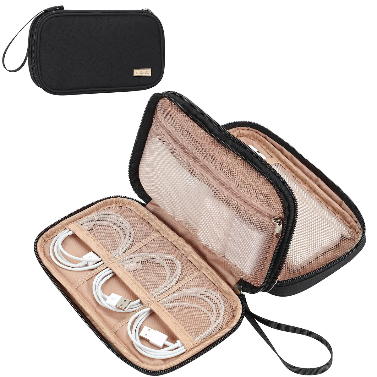 Travel Cord Organizer Case for Cables and Chargers