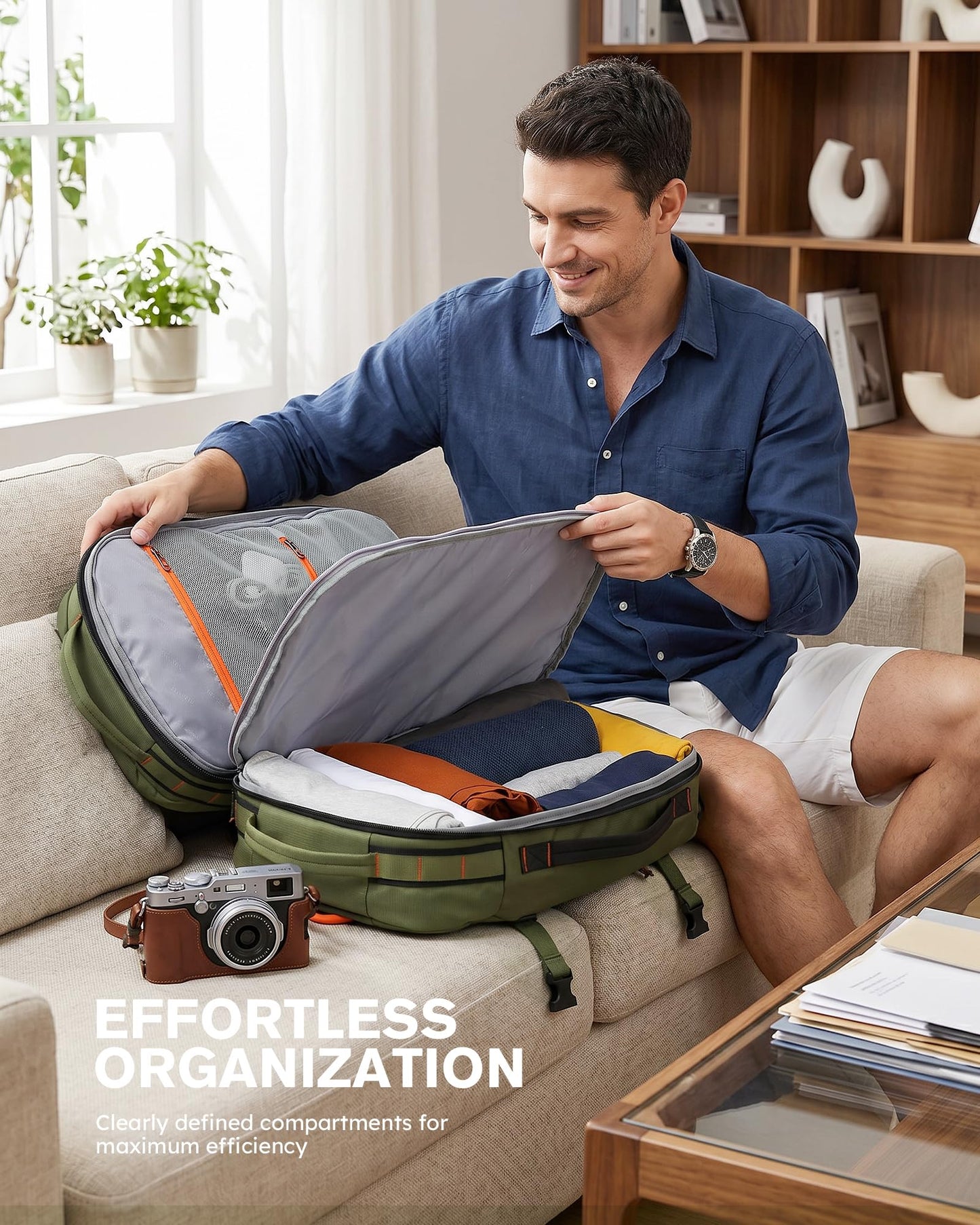 40–50L Travel Backpack with Laptop Compartment