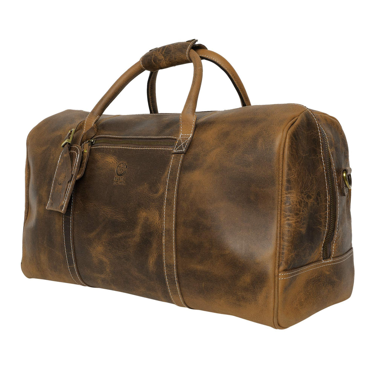 Leather Travel Duffle Bag for Underseat Carry-On