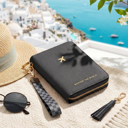 Passport Holder with Detachable Wristlet Strap