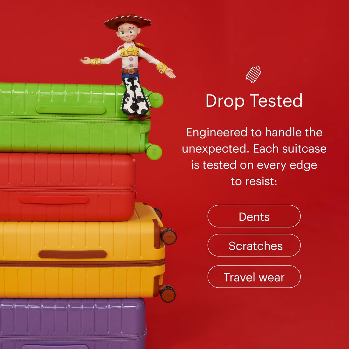 Carry-On Luggage with Smooth Spinner Wheels